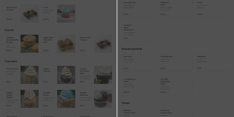 Mo’Pweeze Bakery Menu