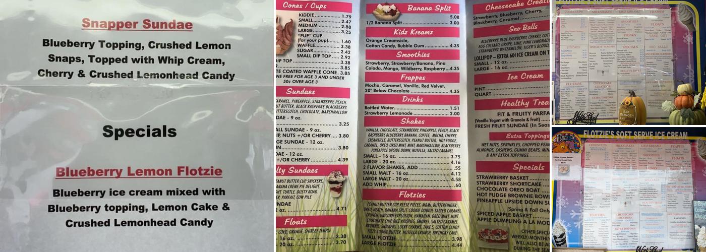 Flotzies Soft Serve Menu