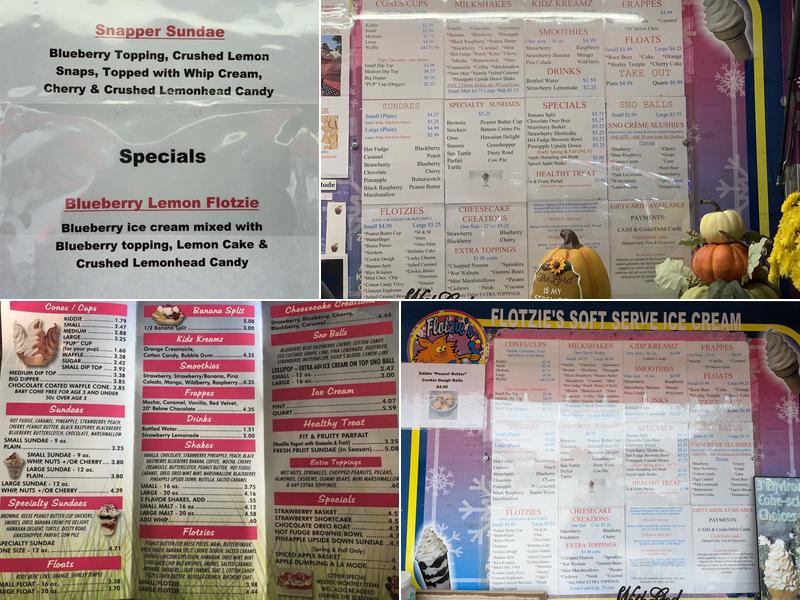 Flotzies Soft Serve Menu