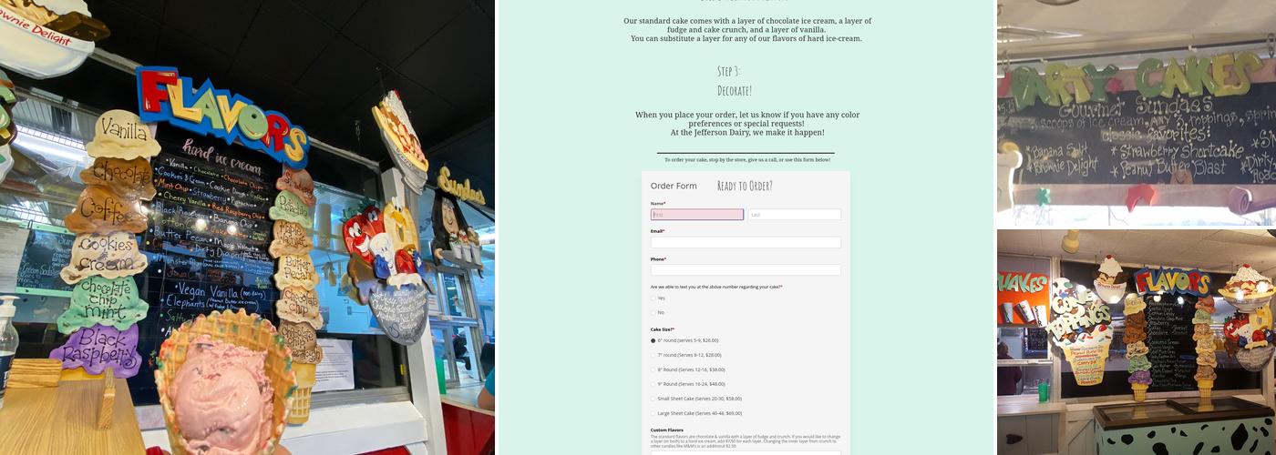 Jefferson Dairy Menu