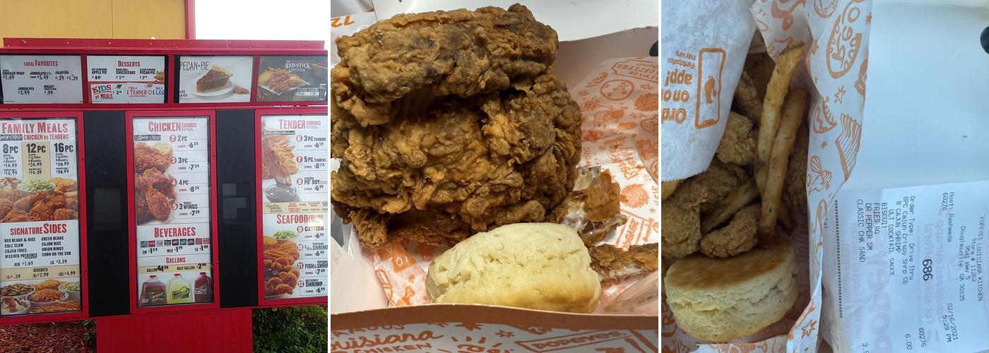 Popeyes Louisiana Kitchen Menu