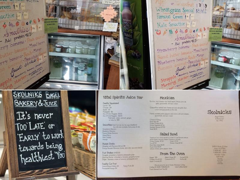 Skolniks Bagel Bakery Menu