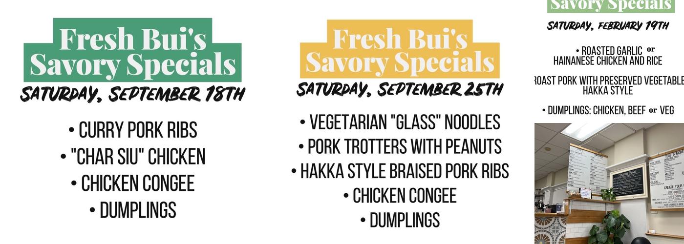 Fresh Bui Menu