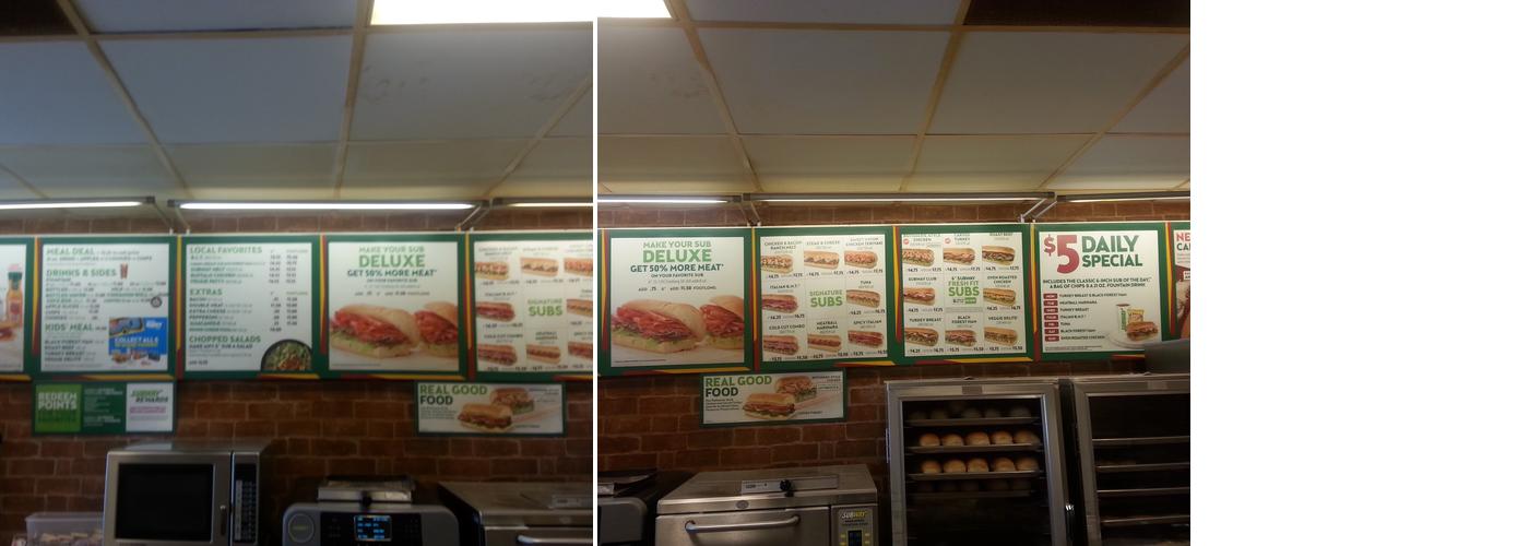 Subway Menu