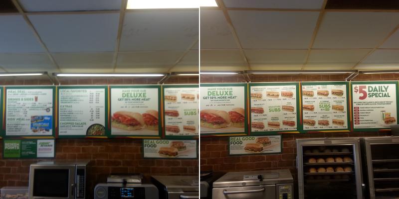 Subway Menu