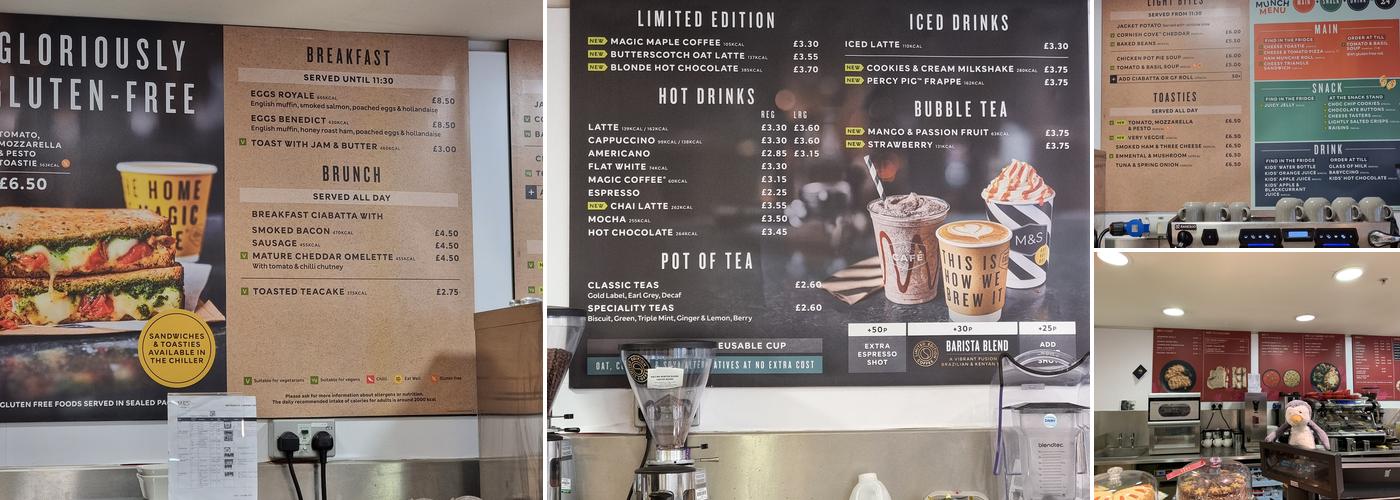 M&S Café Menu