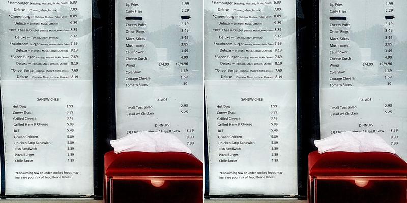 Frosty Freeze of Marion Menu