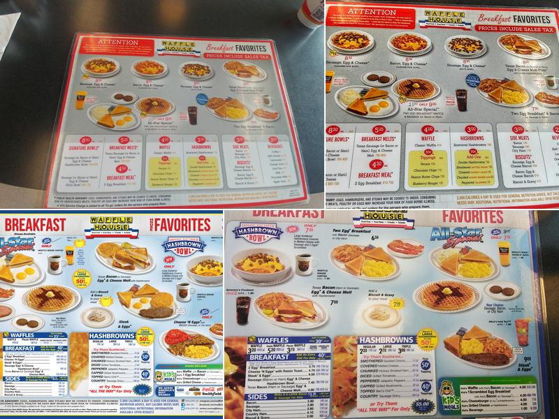 Waffle House Menu