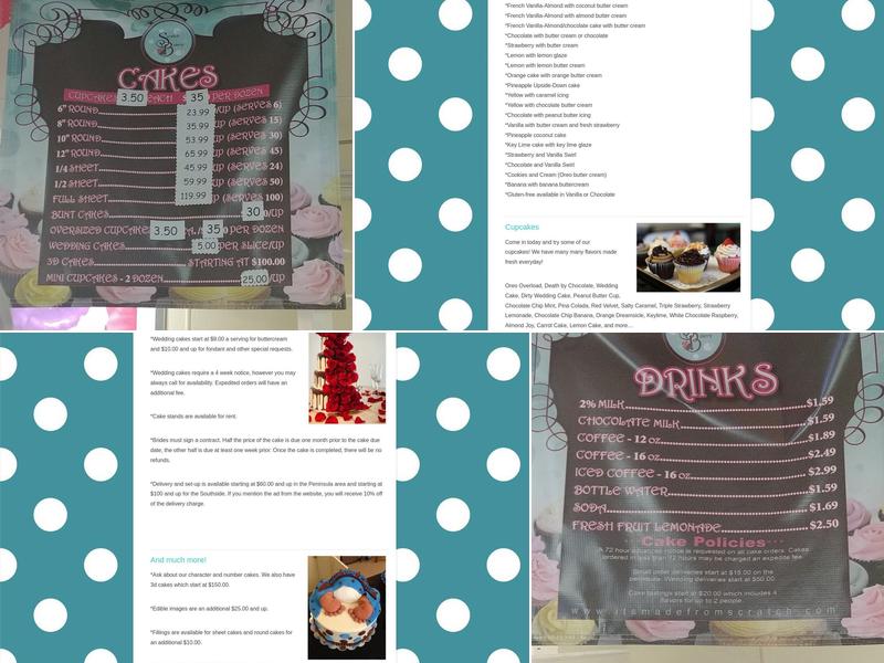 Scratch Bakery Menu