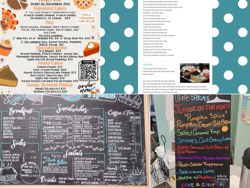 Scratch Bakery Cafe Menu