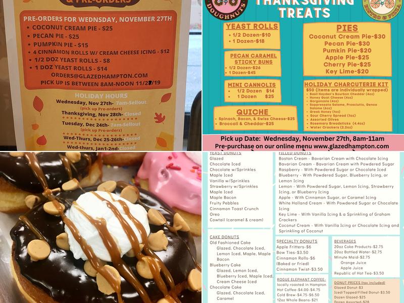 Glazed Doughnuts Menu