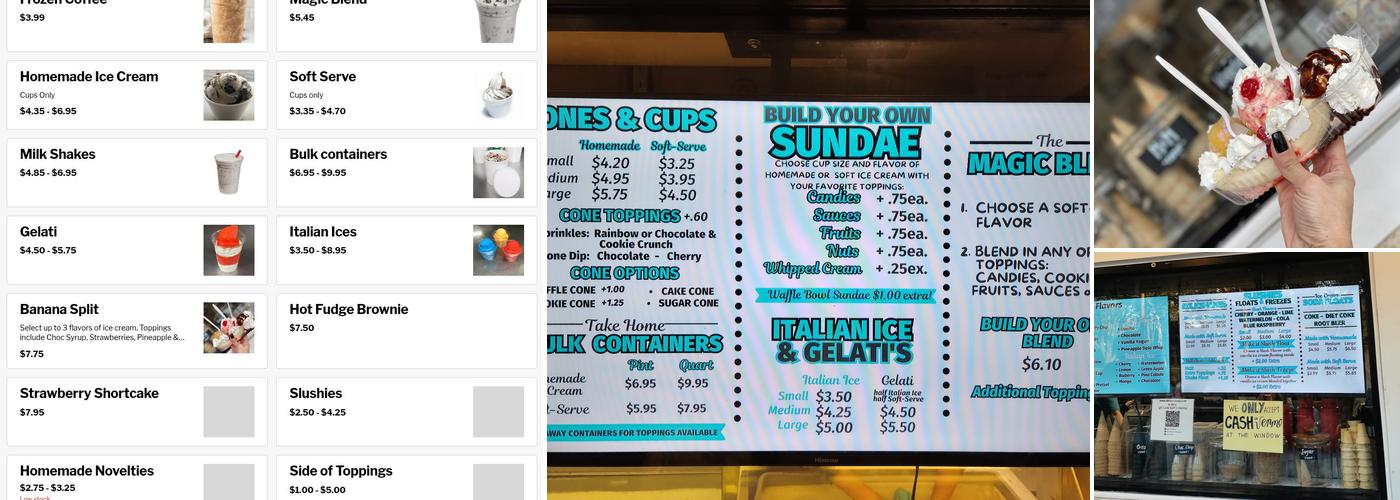 Magic Fountain Menu