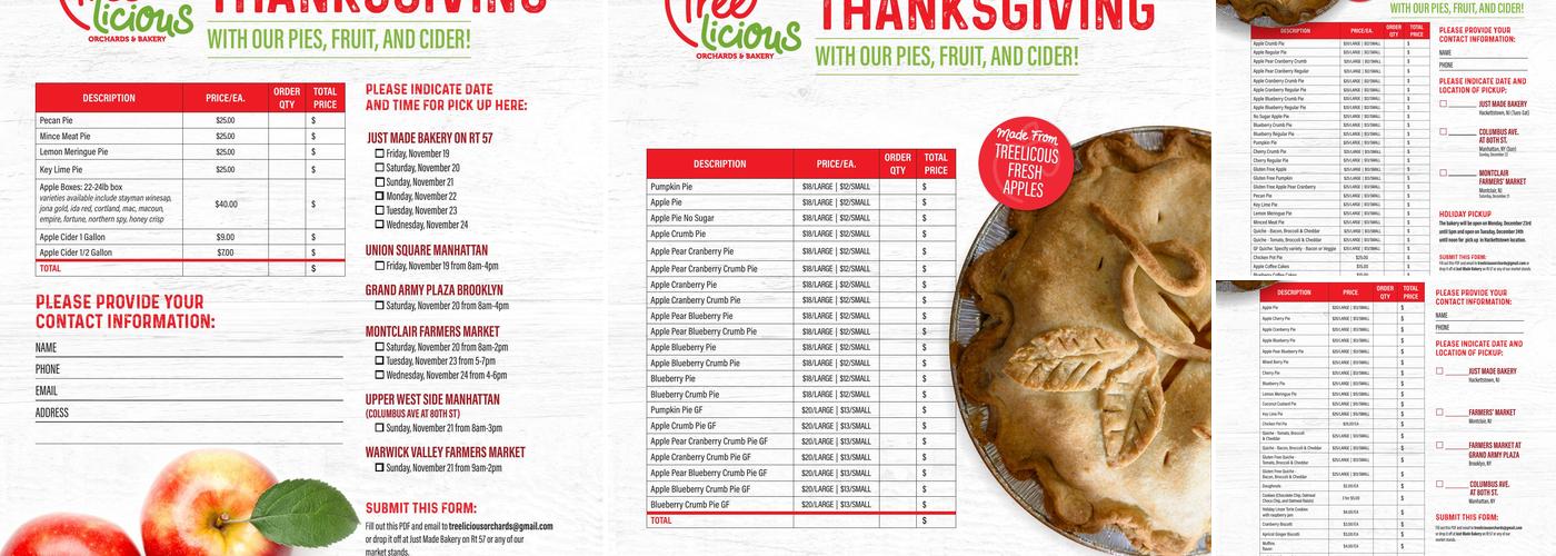 Just Made Bakery Menu