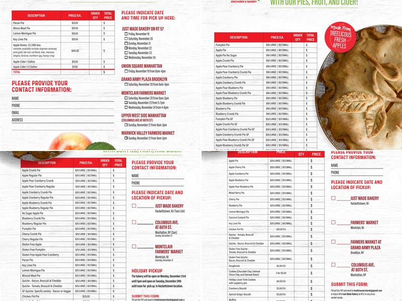 Just Made Bakery Menu