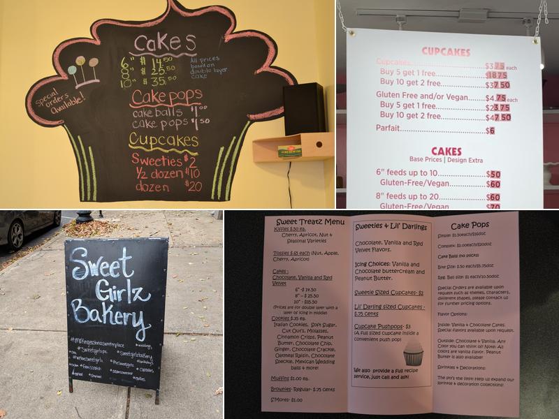 Sweet Girlz Bakery Menu
