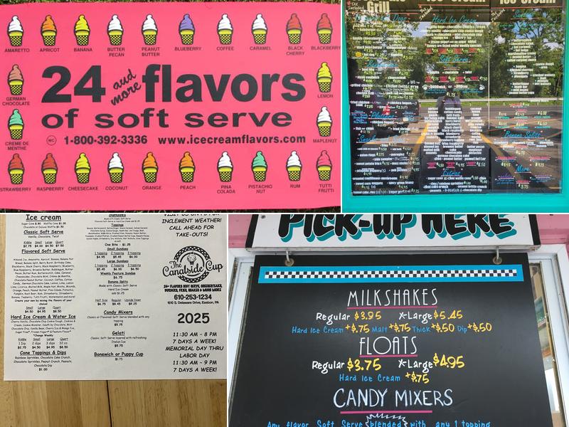 The Canalside Cup Menu