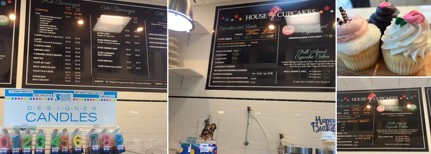 House of Cupcakes Menu