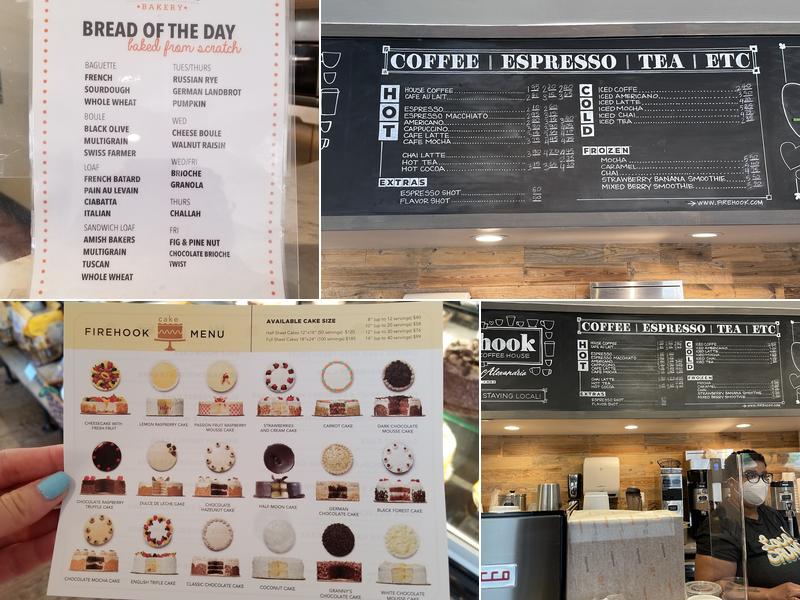 Firehook Bakery Menu