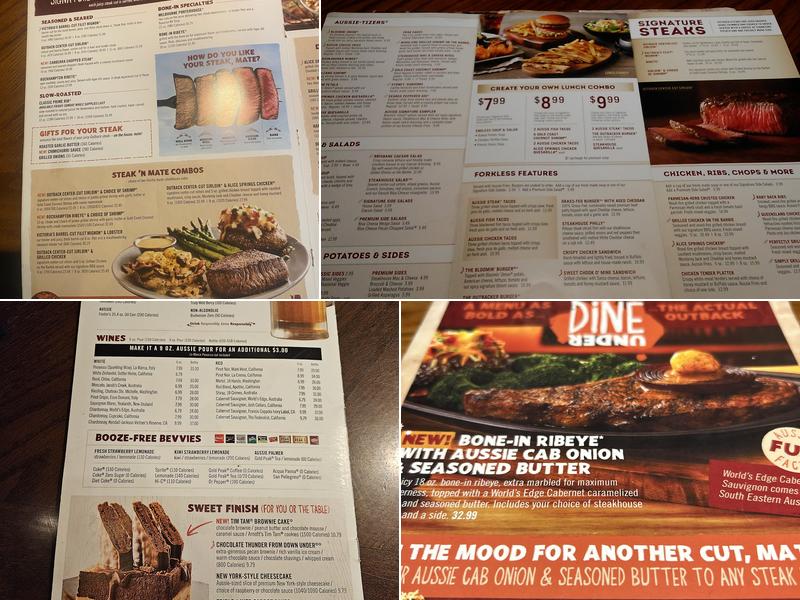 Outback Steakhouse Menu