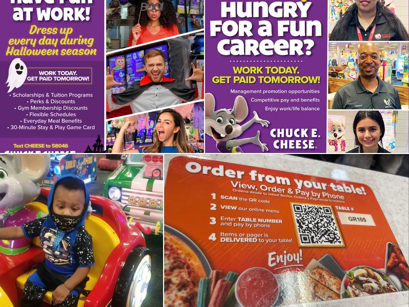 Chuck E. Cheese Menu