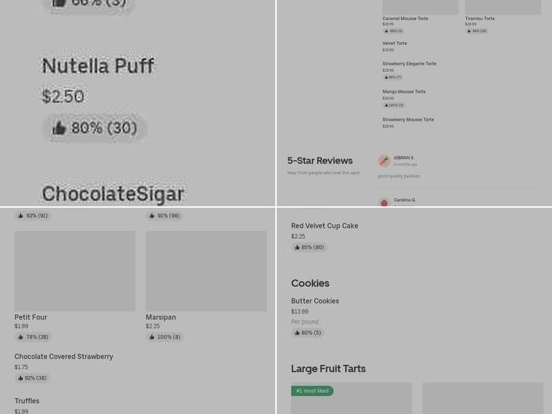 Bellash Bakery Menu