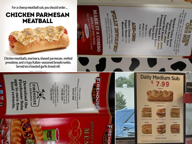 Firehouse Subs Douglasville Menu