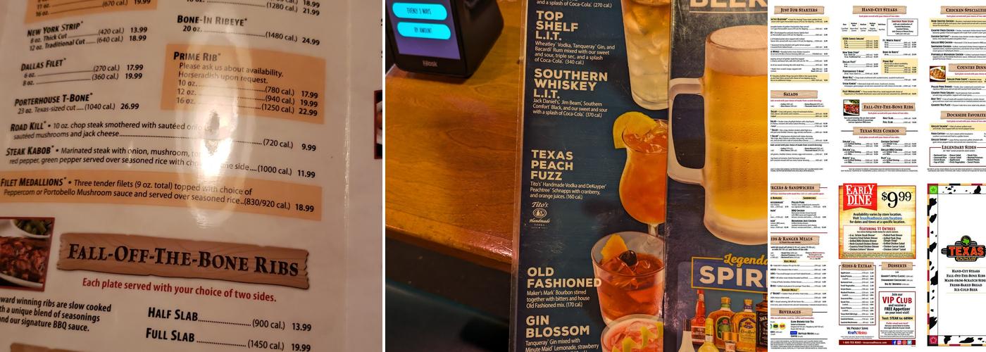 Texas Roadhouse Menu