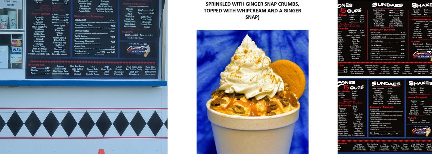 Jimmy T's Soft Serve Menu