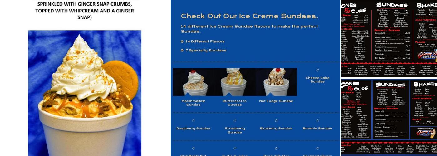 Jimmy T's Soft Serve Menu