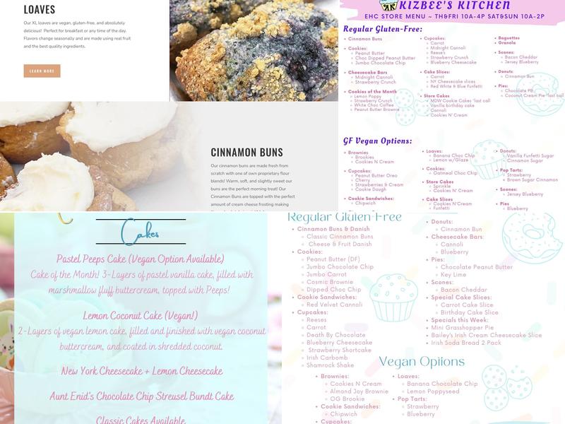 Kizbee's Kitchen Menu