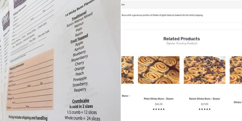 Mallon's Homemade Sticky Buns Menu
