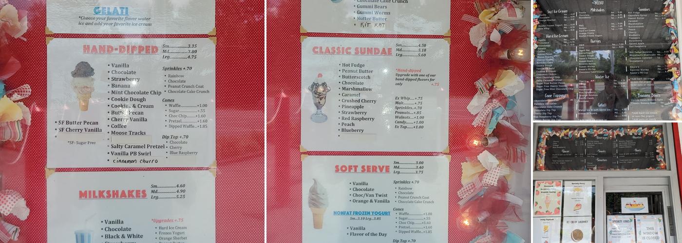 Custard Castle Menu
