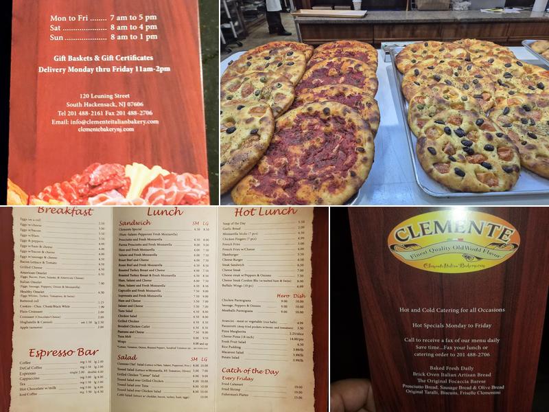 Clemente Bakery Menu