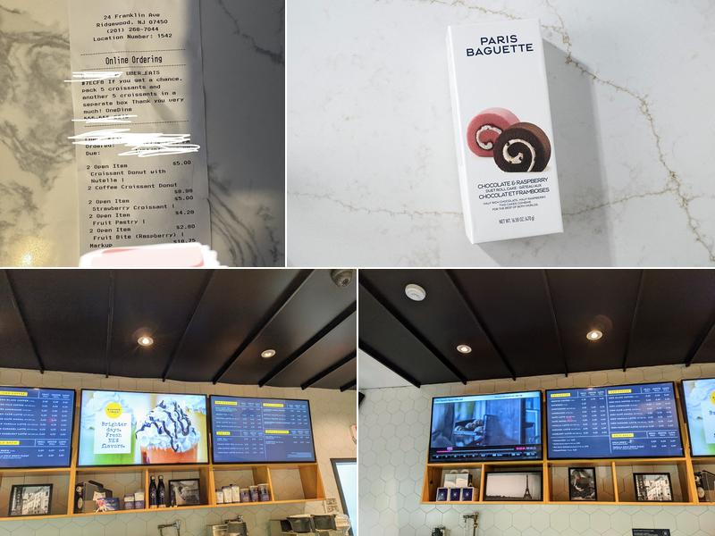 Paris Baguette Menu