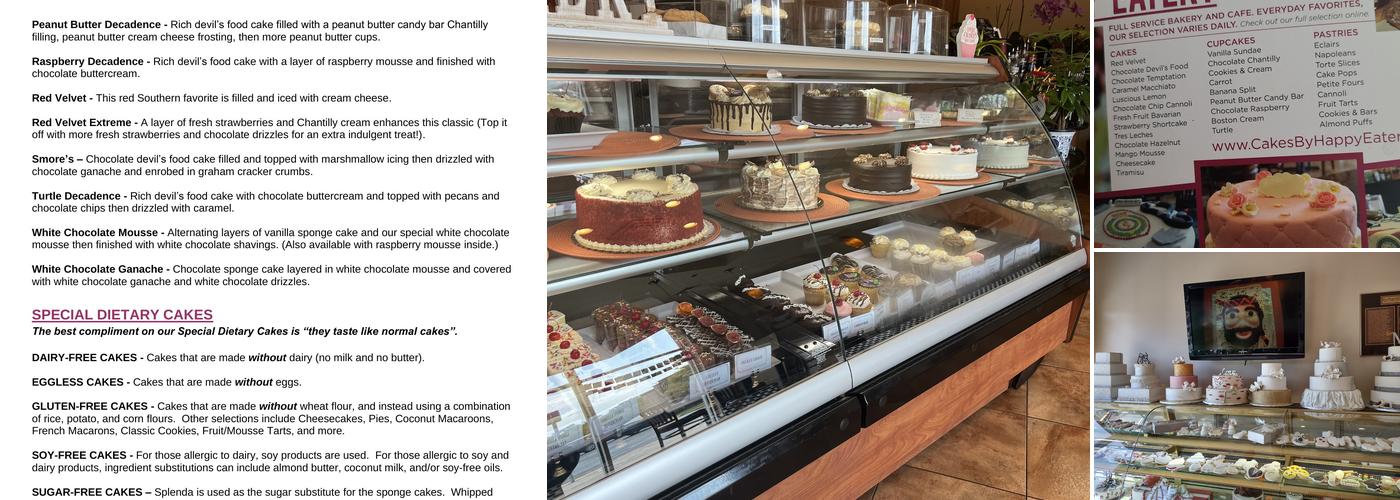 Cakes By Happy Eatery Menu