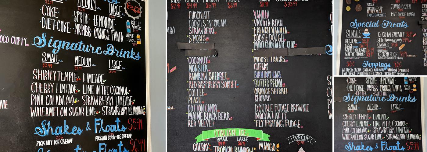 Cookies & Cream Menu