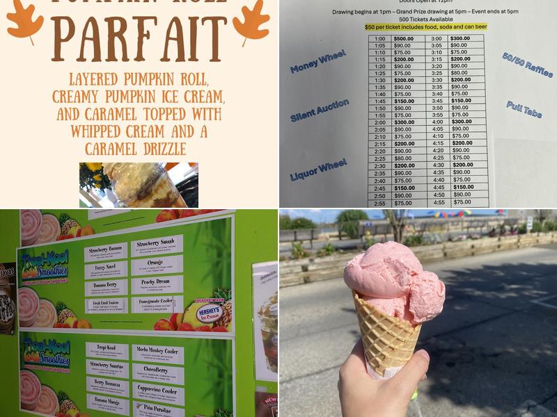 Cold Penguin Ice Cream Menu