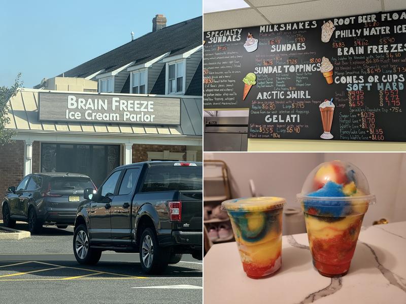 Brain Freeze Ice Cream Parlor Menu