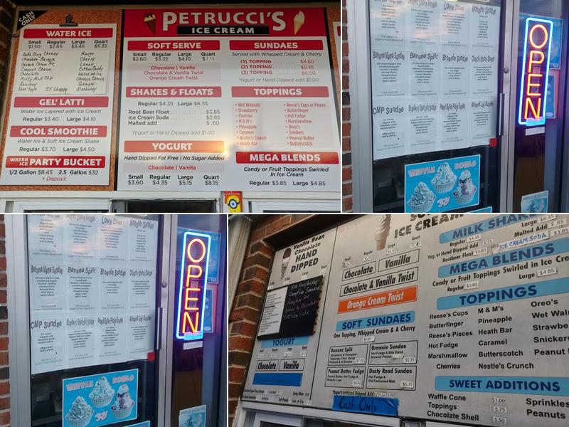 Petrucci's Ice Cream & Water Ice Menu