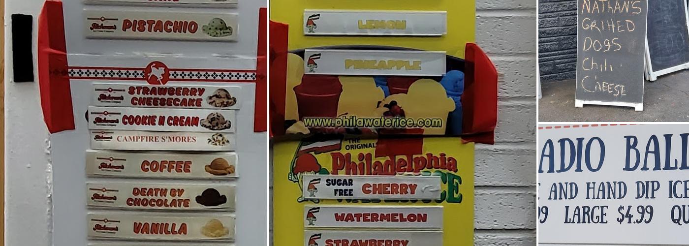 Brodie's Ice Cream Bar Menu