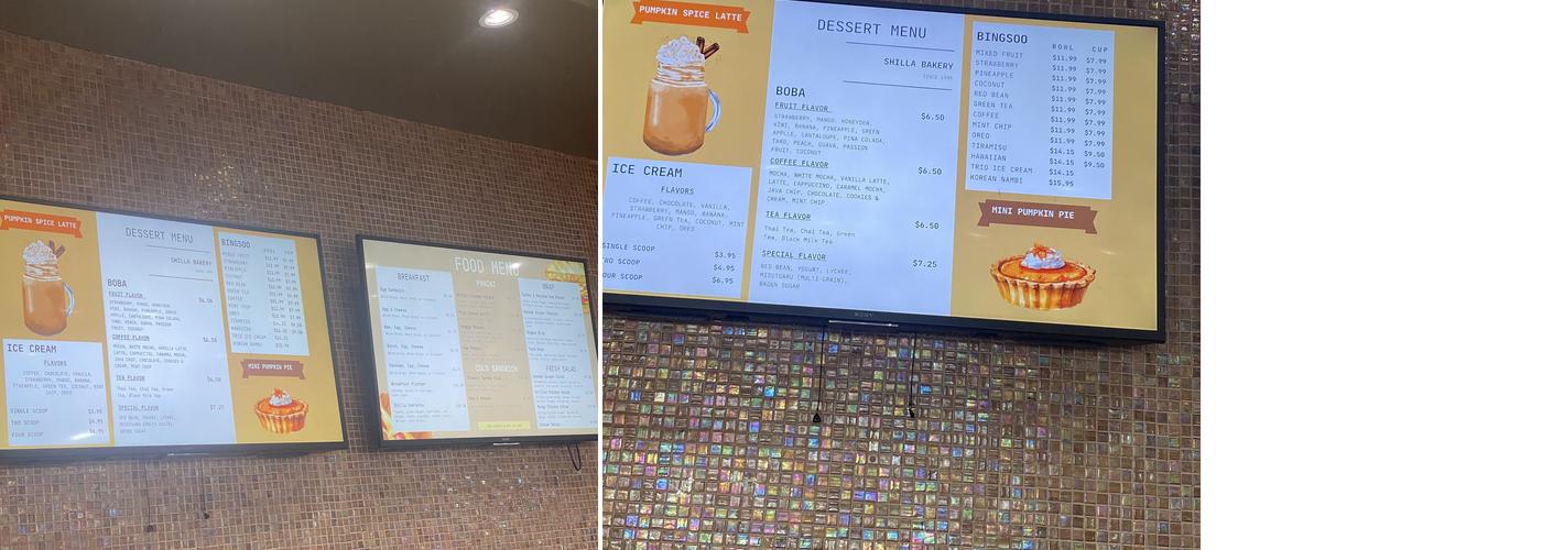 Napoleon Bakery Menu