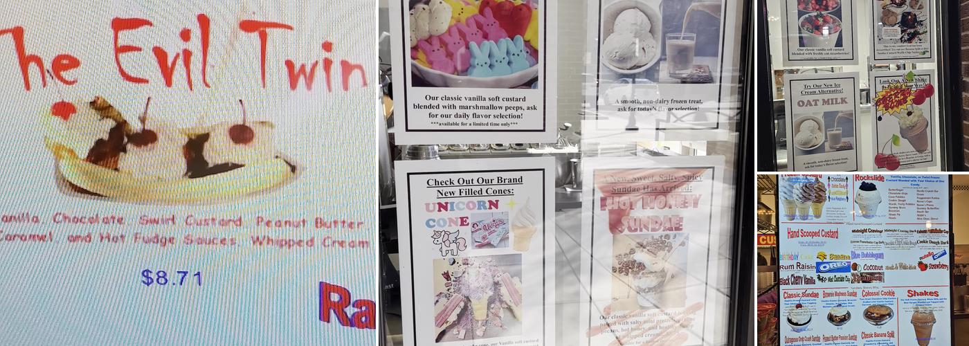 Ray’s Italian Ice & Frozen Custard Menu