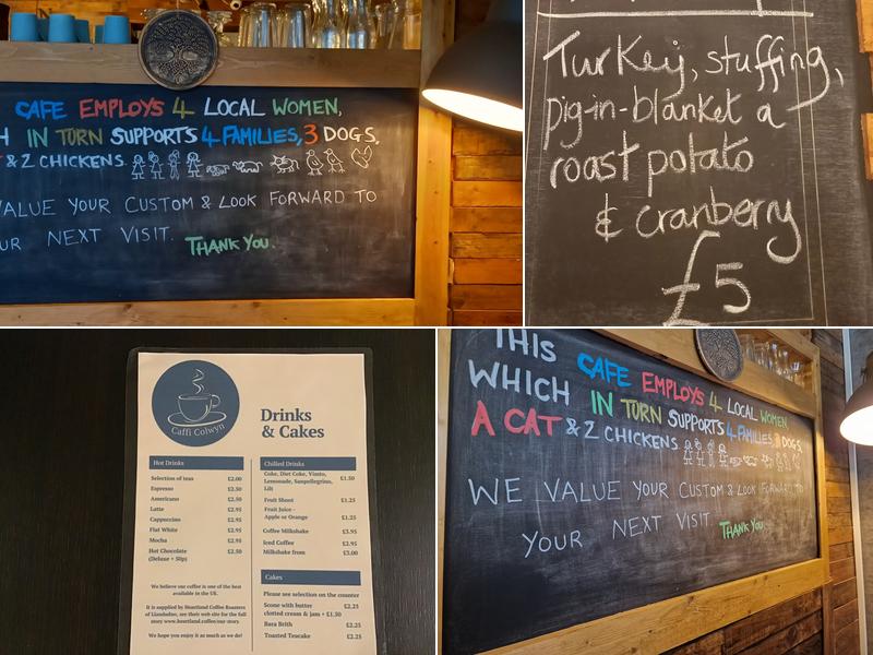 Caffi Colwyn Menu