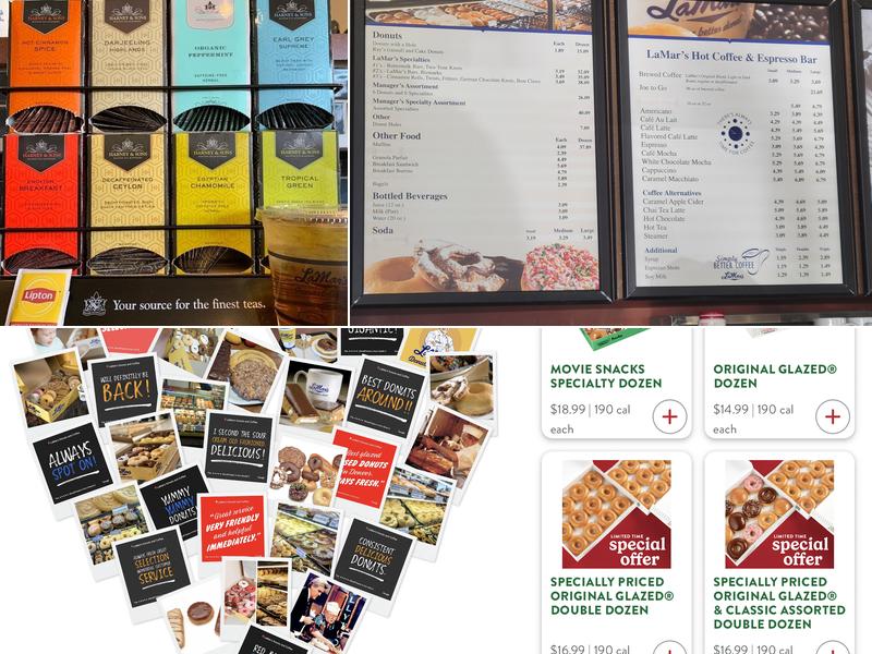LaMar's Donuts and Coffee Menu