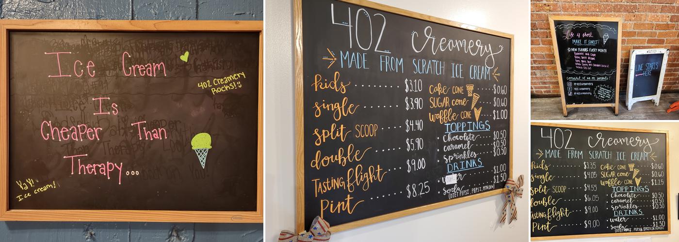 (402) Creamery at Telegraph Menu