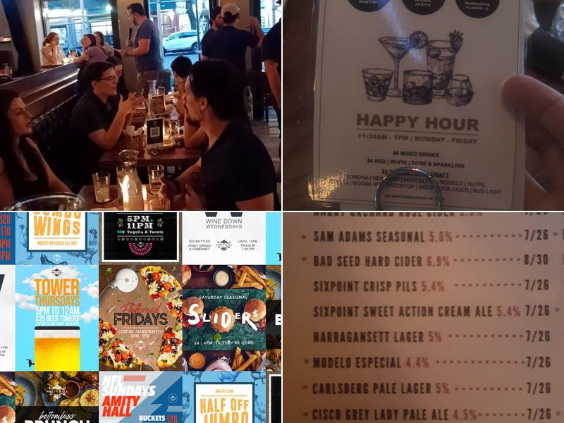 Amity Hall Uptown Menu