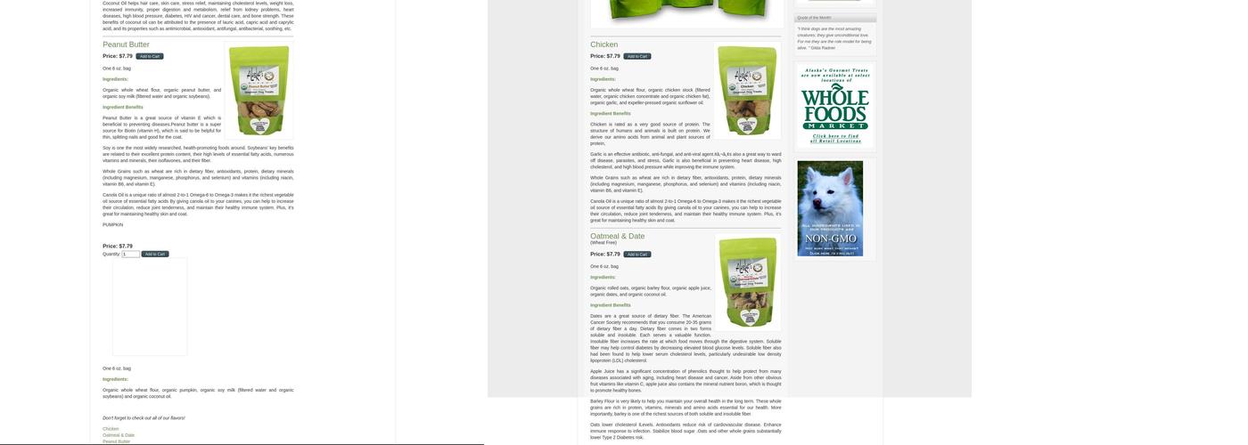 Alaska's Bakery Menu