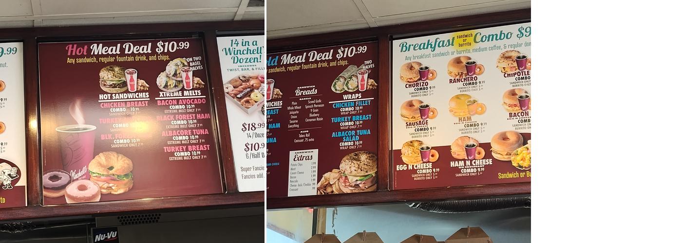 Winchell's Menu