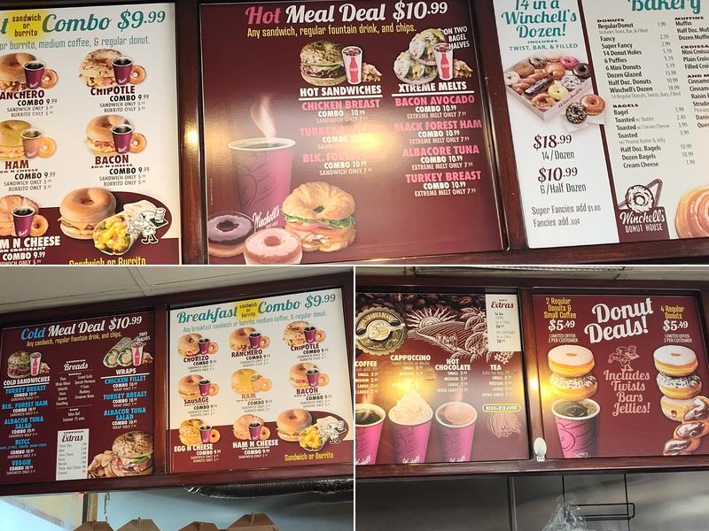 Winchell's Menu