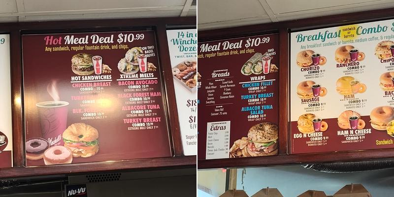 Winchell's Menu